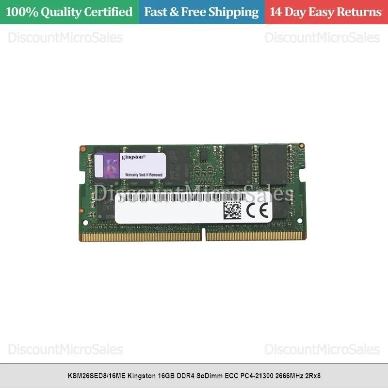 KSM26SED8/16ME Kingston 16GB DDR4 SoDimm ECC PC4-21300 2666MHz 2Rx8 - Image 1 of 1