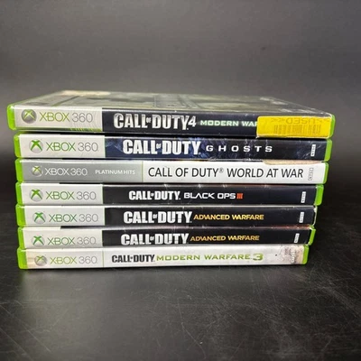 Call of Duty Xbox 360 Bundle Lot of 7 Ghosts, Black OPS MW3 World at War Warfare - Image 1 of 4