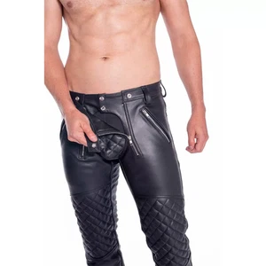 Pantalones de mezclilla Prowler ROJOS acolchados marineros negros | motociclistas de cuero genuino para hombre - Imagen 1 de 11