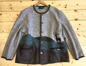 Giesswein Vintage Unisex Schurwolle Trachten Bayrisch Land Jacke XL-XXL - Bild 1 von 10
