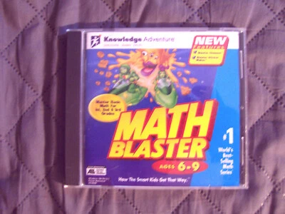 Knowledge Adventure MATH BLASTER Ages 6-9 CD ROM (Windows 3.1/95/98) - Image 1 of 3