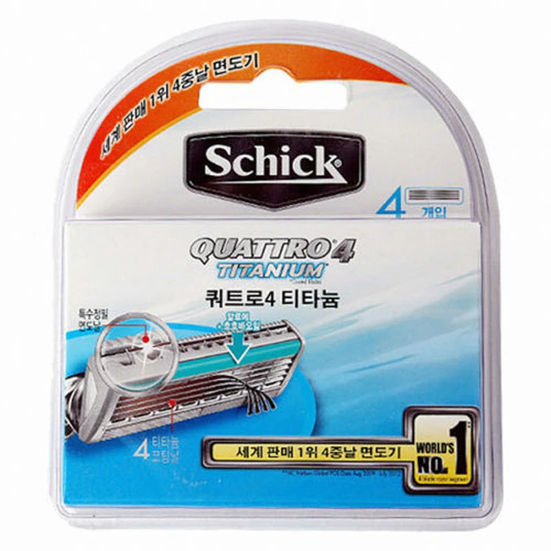 Schick Quattro 4 Titanium Refill Razor Blade - 4 Cartridges - Image 1 of 1