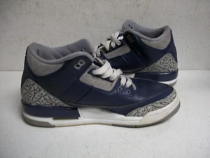 Scarpe Nike Air Jordan 3 III Retro GS Georgetown blu 398614-401 giovani taglia 6 anni - Foto 1 di 4