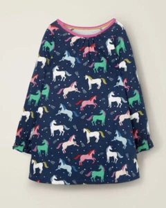 NWT MINI BODEN GIRLS Rainbow Unicorn Tunic Long Sleeve DRESS size 2/3 or 11/12 - Picture 1 of 4