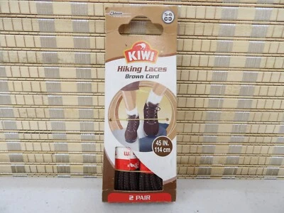 Cordones de Senderismo KIWI Cordones Marrón Cordones para Zapato/Bota 2 PARES 5/6 Ojales 45 In. 114 cm Foto 1 de 4