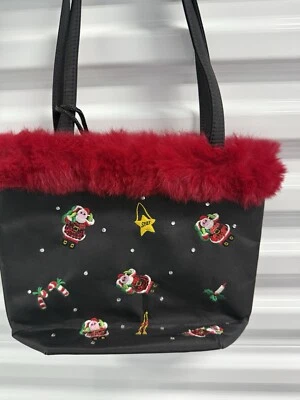 Рождественский Санта-Клаус холст сумочка - Изображение 1 из 4