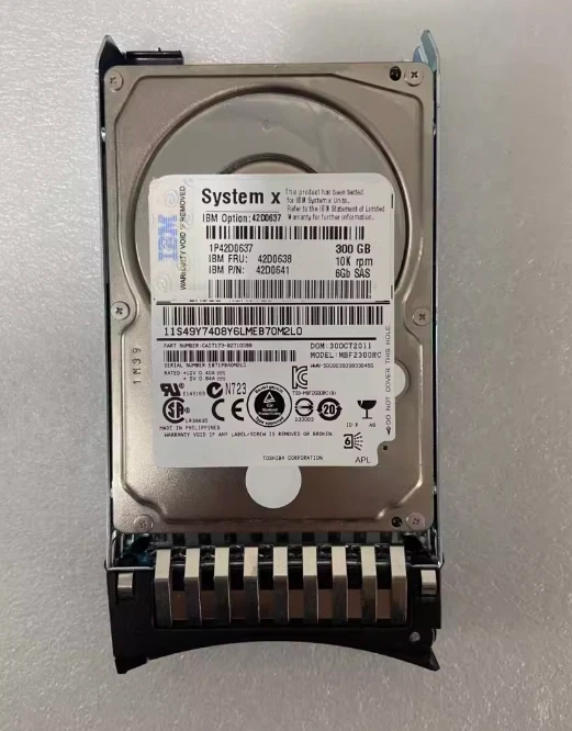 IBM 42D0637 42D0638 42D0639 42D0641 300GB 10K RPM 2.5" SAS Hard Drive - Image 1 of 1