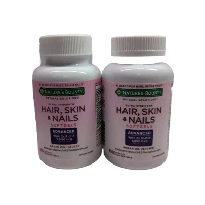 Hair Skin & Nails Collagen 2 x Biotin Argan-Infused 300 Softgels (2x150) 02/2027 - Image 1 of 4