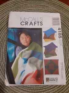 SEWING PATTERN Sew Kids Travel Blanket Pillow Case Set - Fleece Easy Quilt 4185 - Picture 1 of 6