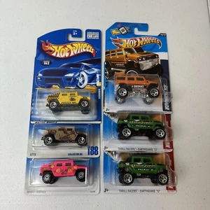 Lot Of 6 Hot Wheels Hummer Humvee H2 Military Rescue Groovy Superlift Earthquake - Picture 1 of 7