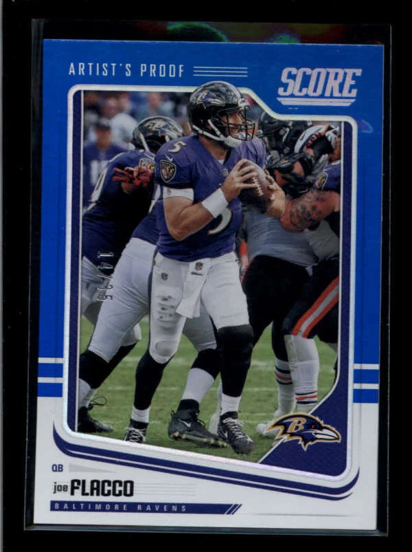 JOE FLACCO 2018 PANINI SCORE #23 ARTIST'S PROOF BLUE #14/35 AJ7997 - Image 1 of 1
