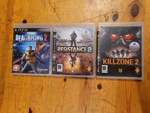 PS3 3 Game PlayStation 3 Games - DEADRISING 2 + RESISTANCE 2 + KILLZONE 2 - Picture 1 of 11