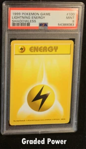 Pokemon Base Set Unlimited Shadowless Lightning Energy SHADOWLESS PSA 9 (9083) # - Picture 1 of 2