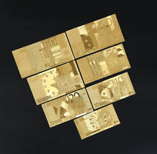 Set of 7 Gold Commemorative Euro Banknotes - Prestige Collection