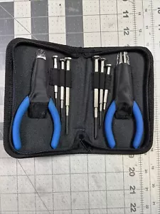 Small Tool Set 2 Pliers and 6 Screw Drivers 4 Flat Heads 2 Philips - Picture 1 of 7