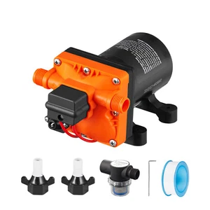 12V Water Pressure Diaphragm Pump Self-Priming Pump 55 PSI 3.5 GPM Boat RV - Picture 1 of 9