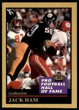 1991 ENOR PRO FOOTBALL HOF - #56 JACK HAM PITTSBURGH STEELERS