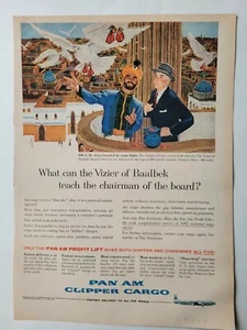 1958 Pan Am Clipper Cargo airplane Vizier of Baalbek vintage ad - Picture 1 of 1