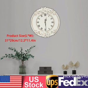 European Style Wall Clock Wall-Mounted Numbers, Analog Display Type Clock 6.5in - Picture 1 of 14