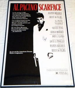 AL PACINO HAND SIGNED AUTOGRAPHED SCARFACE ORIGINAL MOVIE POSTER RARE! PROOF+COA - Picture 1 of 4