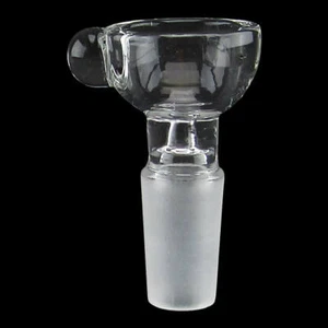 Thick Single Marble 14mm Round Dish Funnel Glass Bowl - Male - Picture 1 of 7