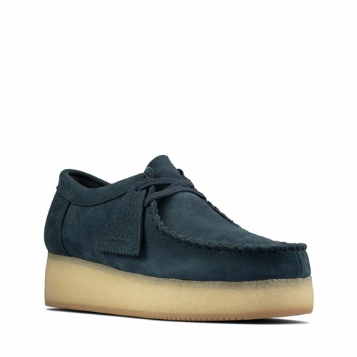 Scarpe da donna Clarks Originals Wallacraft Lo blu nabuk taglia UK 7 1 2 D EU 41 1