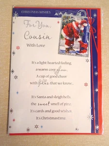 For You, Cousin With Love ~ Christmas Card ~ NEW - Picture 1 of 3