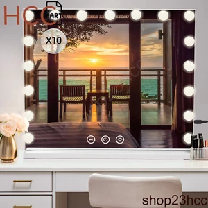 Hollywood Makeup Mirror 17 LED Lights Vanity Mirrors with USB Charging Port Wall - Picture 1 of 13