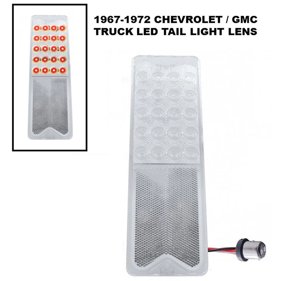 Lente 1157 luz de estacionamiento señal de giro trasera transparente 20-LED camioneta Chevrolet GMC 67-72 Foto 1 de 4
