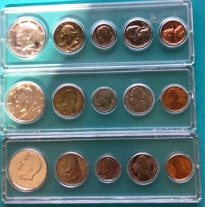 2-1968 S & 1-1969 S Birthday Sets With 40% Silver JFK's All BU may be Proof # 1 - Picture 1 of 10