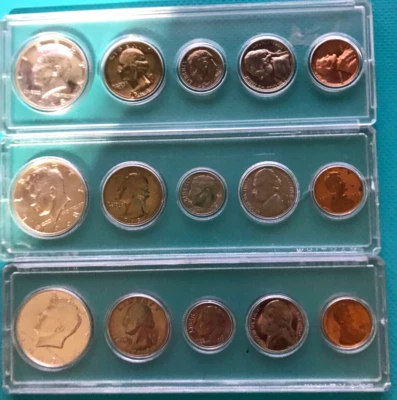 2-1968 S & 1-1969 S Birthday Sets With 40% Silver JFK's All BU may be Proof # 1 - Image 1 of 4