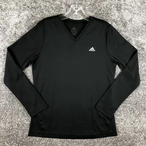 ADIDAS Black Breathable Mesh Long Sleeved Top Size Medium - Picture 1 of 10