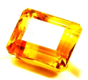 Natural 17.10 Cts Yellow Topaz Emerald Cut Loose Gemstone R704 - Picture 1 of 4