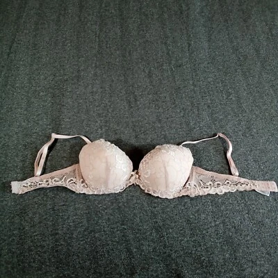 Marilyn Monroe Bra Womens 34B Pink Underwire Full Coverage Bow Embroidery - Image 1 of 4