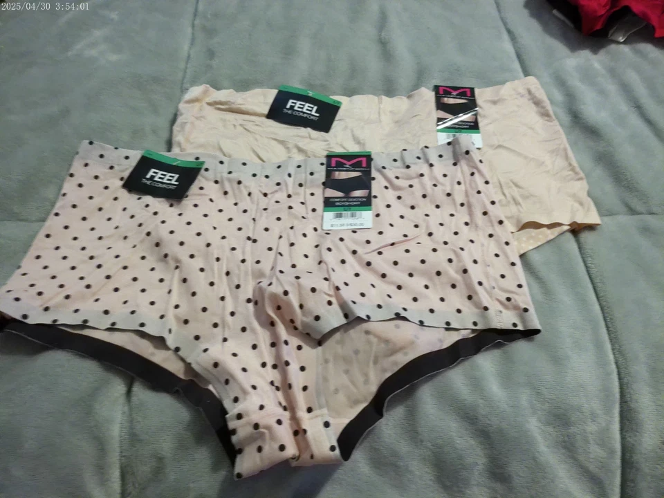 2双米色圆点Maidenform 40862男童短裤内裤*全新*L 7 — 第 1/1 张图片