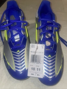 Adidas F50 League Messi FG MG Fußballschuhe Herren Größe 10 Silber Grün Blau Neu - Bild 1 von 9