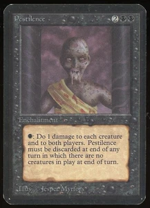 1993 MTG Magic the Gathering Card Alpha Pestilence Raw MP Gaming Card TCG - Picture 1 of 2