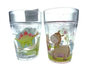 2er Set, HABA - Kinder Glitzer Becher, Dino & Pferd - Bild 1 von 2