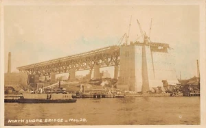 Australia - SYDNEY (NSW) North Shore Bridge - May 1928 - REAL PHOTO - Publ. unkn - Picture 1 of 2