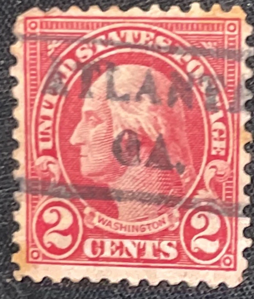 US Stamp #634a, Type 2, Used, Wash, 2cent P11x10.5, Carmine, AT, GA Precancel - Image 1 of 4