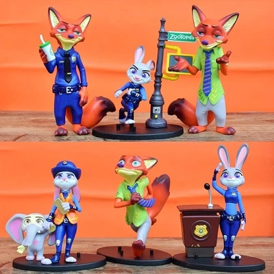 Set 6 Statuine Disney Zootropolis – Personaggi Collezionabili in PVC - Immagine 1 di 4