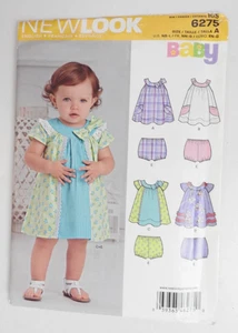 New Look 6275 sewing pattern Babies Dress with yoke & Pants NB-L NEW FF - Picture 1 of 2