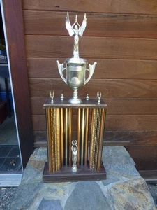 Trofeo de exhibición de autos antiguos grandes vintage de los años 90. 33" de alto - Imagen 1 de 7