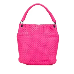 Authentifizierte Bottega Veneta Bucket Bag Nappa Intrecciato rosa heißes Leder - Bild 1 von 11