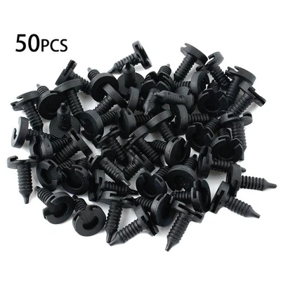 50 X CLIPS PARA LAND ROVER DISCOVERY FREELANDER P38 TARJETA PANEL PUERTA PLÁSTICO NEGRO Foto 1 de 4