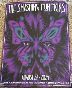 Poster concerto Smashing Pumpkins Simpsonville SC 2024 18x24 numerato 155/155 - Foto 1 di 5