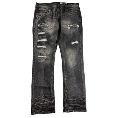 Evolution In Design Distressed Slim Jeans 40x32 - Image 1 of 4