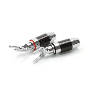 Dynavox Highend-Kabelschuh 2er-Set Carbon rhodiniert - Picture 1 of 3