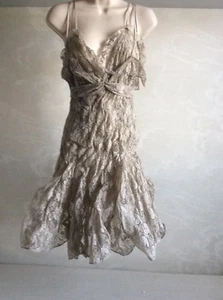 Woman’s Anne-Valerie Hash grey poupidou dress old embroided - Picture 1 of 6