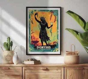 Póster Dios Dioniso, Dios griego Dioniso, Dios del vino y el placer - Imagen 1 de 5